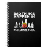 Bad Happen Philadelphia Halloween Spooky Trumpkin Notizblock (Vorderseite)