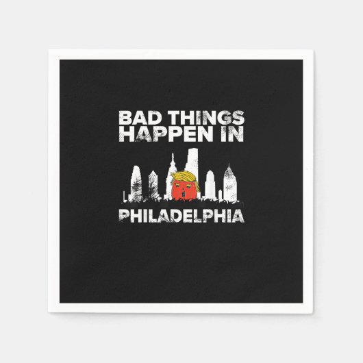 Bad Happen Philadelphia Halloween Spooky Trumpkin Serviette (Vorderseite)