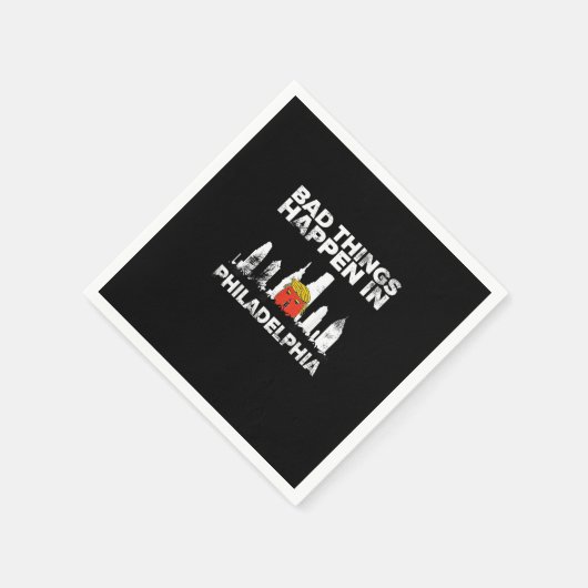 Bad Happen Philadelphia Halloween Spooky Trumpkin Serviette (Ecke)