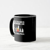 Bad Happen Philadelphia Halloween Spooky Trumpkin Tasse (Vorderseite Links)