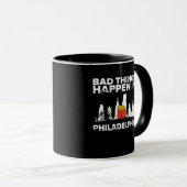 Bad Happen Philadelphia Halloween Spooky Trumpkin Tasse (VorderseiteRechts)
