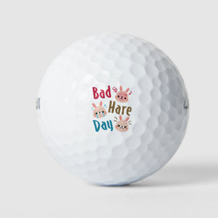 Bad Hare Day Funny Bunny Rabbit Kawaii Ostern Golfball