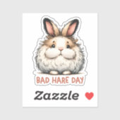 Bad Hare Day Funny Bunny Rabbit Pub Aufkleber (Blatt)