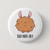 Bad Hare Day Funny Rabbit Pub Button (Vorderseite)