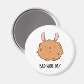Bad Hare Day Funny Rabbit Pub Magnet (Vorderseite/Rückseite)