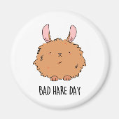 Bad Hare Day Funny Rabbit Pub Magnet (Vorne)
