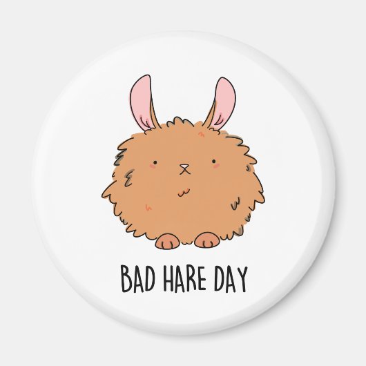 Bad Hare Day Funny Rabbit Pub Magnet (Vorne)
