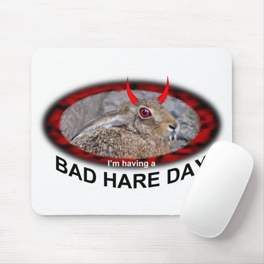 Bad Hare Day Mousemat Mousepad (Mit Mouse)