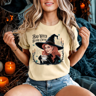 Bad Hexe vor dem Kaffee Magische Märchenhexe T-Shirt