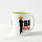 Bad Hombre Silhouette und Sombrero Zweifarbige Tasse (VorderseiteRechts)