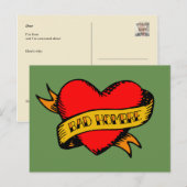 Bad Hombre Tattoo Postkarte (Vorne/Hinten)