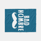 Bad Hombre With Mustache Funny Trump  Fleecedecke (Vorderseite (Horizontal))