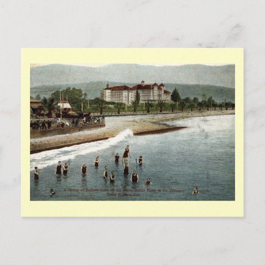 Bad, Hotel Potter, Santa Barbara CA, 1908 Postkarte (Vorderseite)