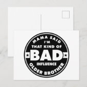 Bad Influence Brother Postkarte (Vorne/Hinten)
