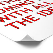 Bad Influence Funny Poster (Ecke)