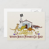 Bad Jesus Ponies Postkarte (Vorne/Hinten)