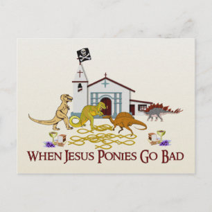 Bad Jesus Ponies Postkarte