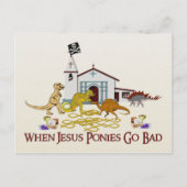 Bad Jesus Ponies Postkarte (Vorderseite)
