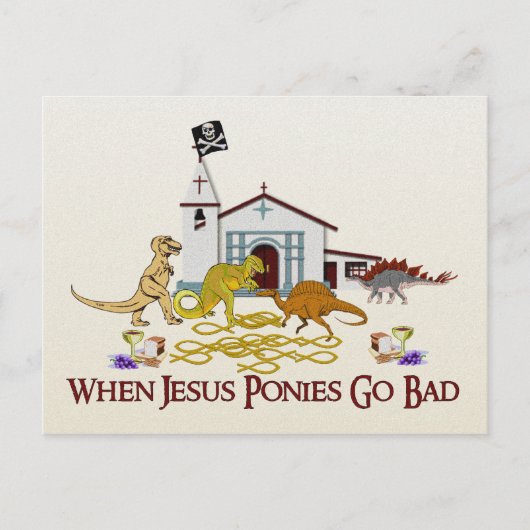 Bad Jesus Ponies Postkarte (Vorderseite)