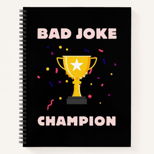 Bad Joke Champion Notizblock (Vorderseite)