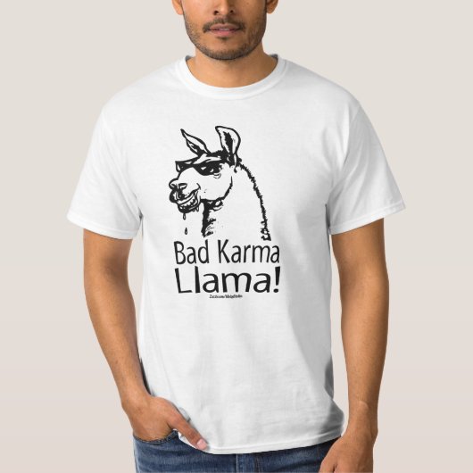 bad_karma_llama_zazzle T-Shirt (Vorderseite)