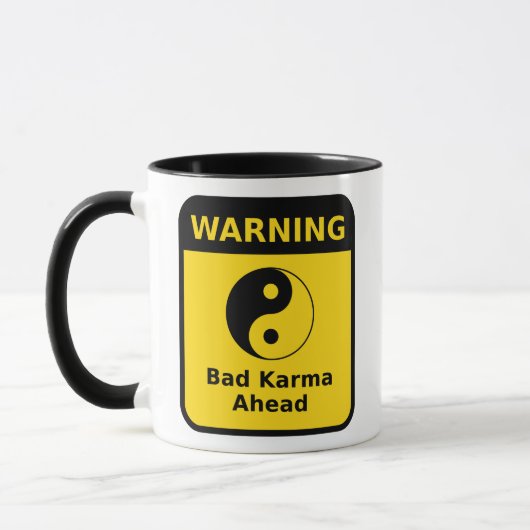 Bad Karma Warning Tasse (Links)