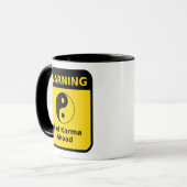 Bad Karma Warning Tasse (Vorderseite Links)