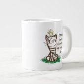 BAD KATTITUDE Funny Grumpy Cat Parent Jumbo-Tasse (Vorderseite Rechts)