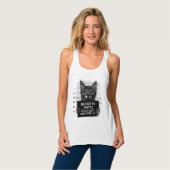 Bad Kitty Cat Police Arrest Foto Funny Tank Top (Vorderseite Vollansicht)