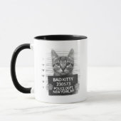 Bad Kitty Cat Police Foto Funny Coffee Tasse (Links)
