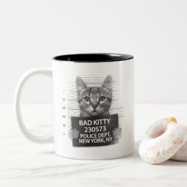 Bad Kitty Cat Police Foto Funny Coffee Tasse