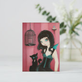 Bad Kitty - Fairy Postcard Postkarte (Stehend Vorderseite)