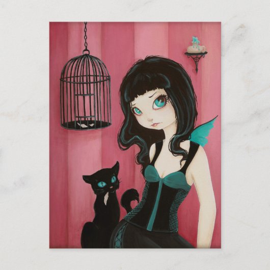 Bad Kitty - Fairy Postcard Postkarte (Vorderseite)