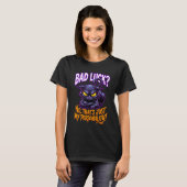 Bad Luck Black Cat Personality Funny Sarcastic T-Shirt (Vorne ganz)