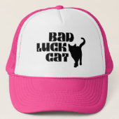 Bad Luck Cat Trucker Hat Truckerkappe (Vorderseite)