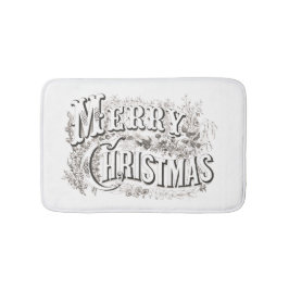 BAD MAT MIT VINTAGEN "LEEREN CHRISTMAS" BADEMATTE