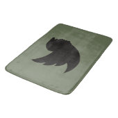 BAD MAT - T BIRD DESIGN - GRÜN/SCHWARZ BADEMATTE (Schrägansicht)