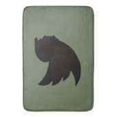 BAD MAT - T BIRD DESIGN - GRÜN/SCHWARZ BADEMATTE (Vorderseite Vertikal)