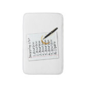 BAD MATS - BOURBON LOVERS SHOPPING LISTE BADEMATTE (Vorderseite Vertikal)