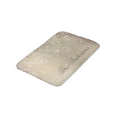 Bad-Matte des Schneeflocke-Goldpersonalisierte Badematte (Schrägansicht)