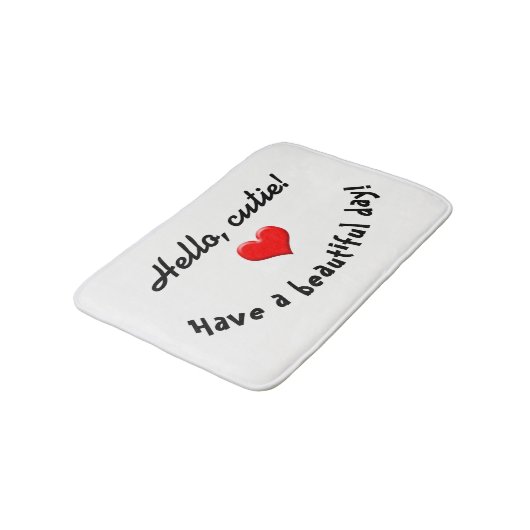 Bad-Matte "hallo, Süsse! " Badematte (Schrägansicht)