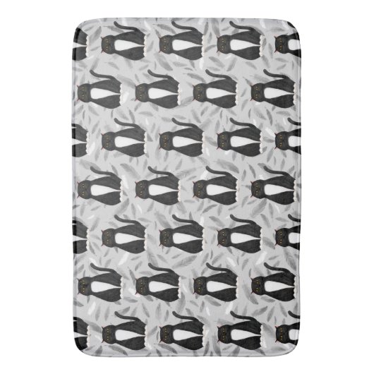 Bad-Matte Muster der schwarzen Katze Badematte (Vorderseite Vertikal)