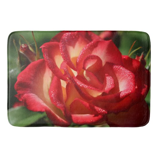 Bad-Matte/Rote Rose Badematte (Vorderseite)