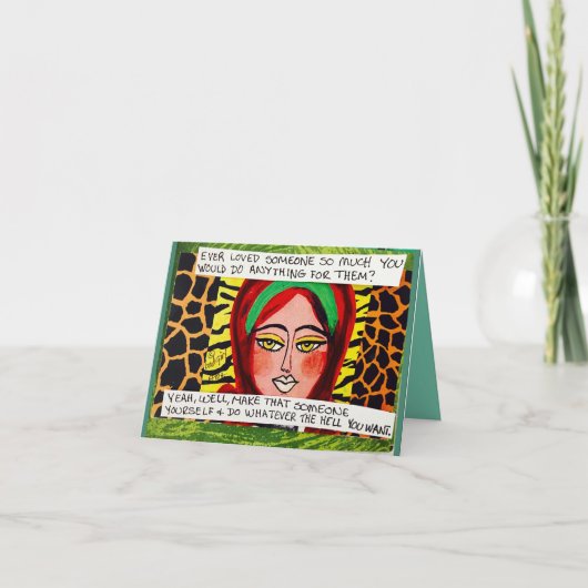 BAD MIRL ART NOTECARD KARTE (Vorderseite)