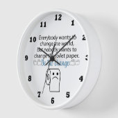 Bad mit Toilettenpapier und Toilettenpapier Uhr (Winkel)