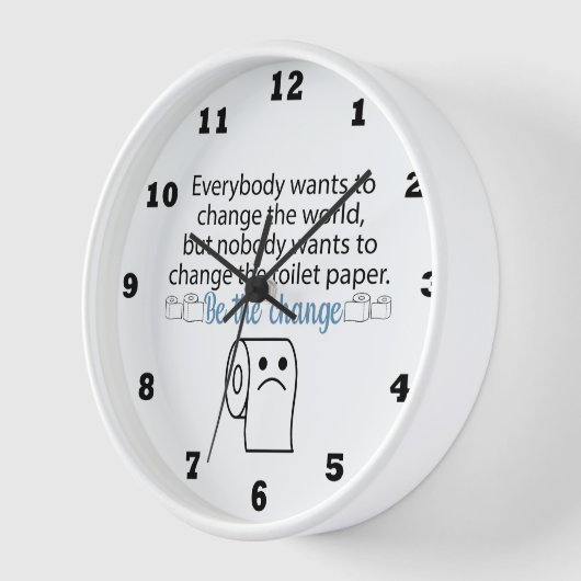 Bad mit Toilettenpapier und Toilettenpapier Uhr (Winkel)