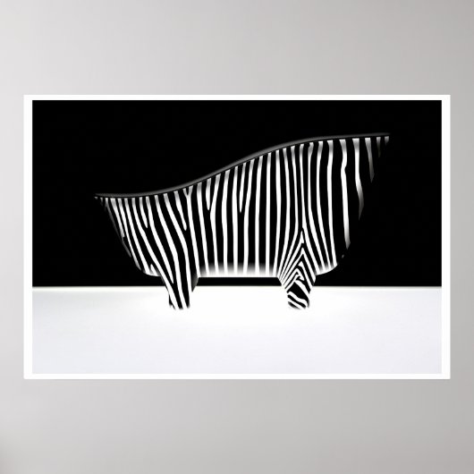 Bad mit Zebrastreifen Poster (Vorne)