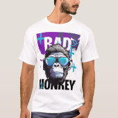 Bad Monkey Attitude - Cooles Gorilla Graphic T-Shi T-Shirt (Vorderseite)