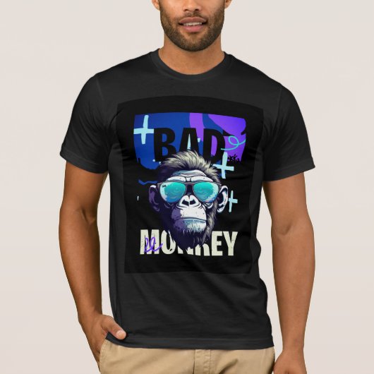 Bad Monkey Sunglasses Streetwear Graphic T-Shirt (Vorderseite)