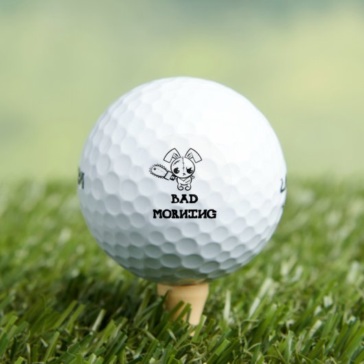 Bad Morning Grumpy Voodoo Bunny Golfball (Insitu T-Shirt)
